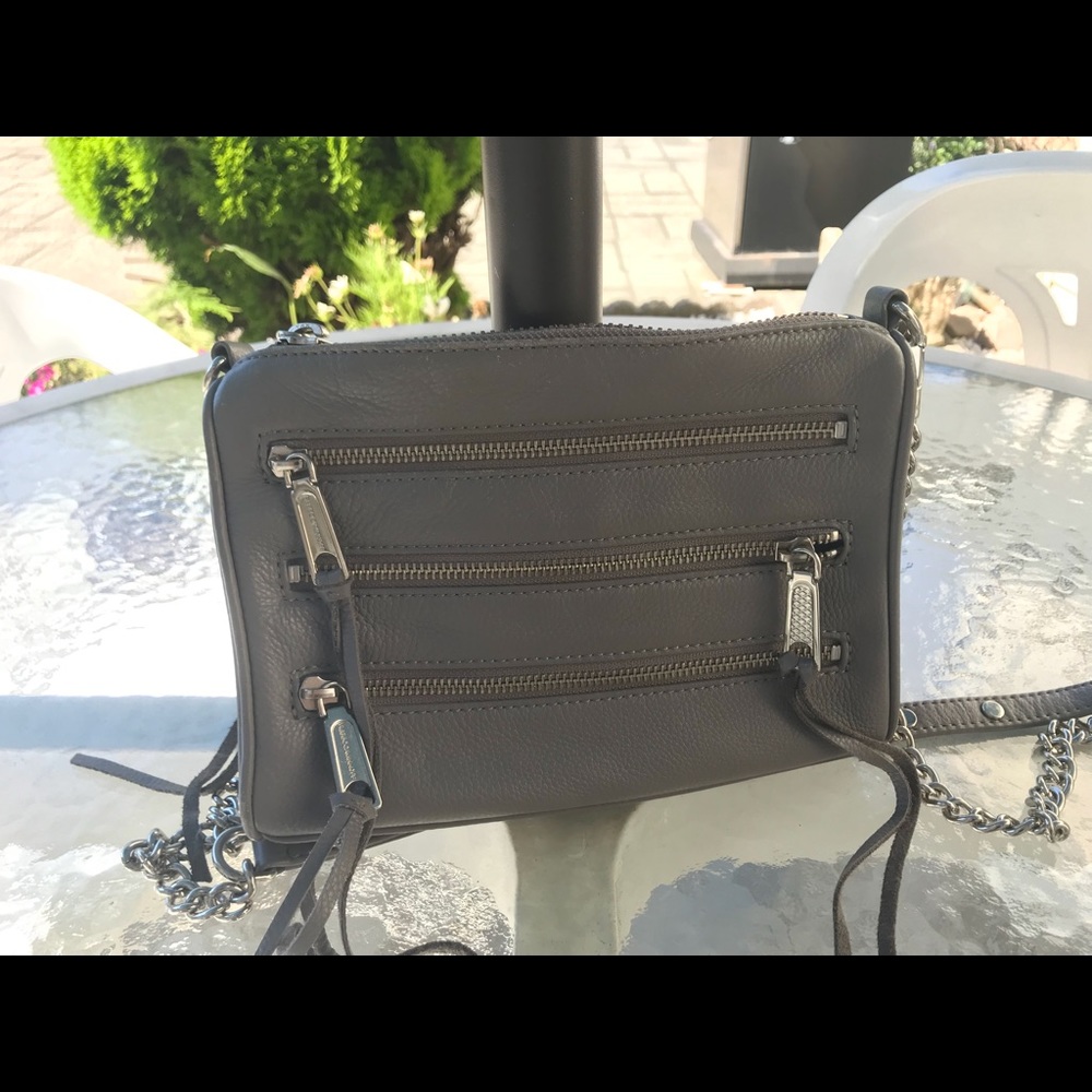 Rebecca Minkoff Mini 5 Zip Crossbody - Gray